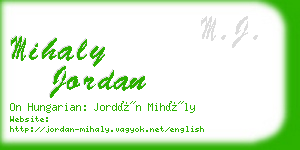 mihaly jordan business card